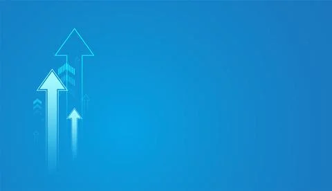 The multiple upward-pointing arrows, symbolizing growth, progress, and posi.. Stock Illustration