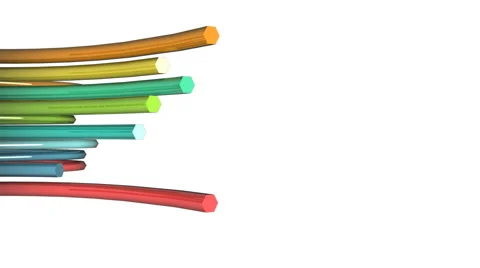 Multiple Use Hexagonal Lines Composite Transition Stock Footage 40712052