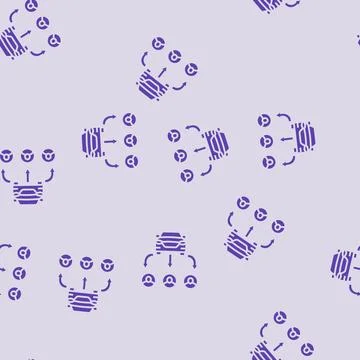 Multiple users car share service glyph seamless pattern 库存插图