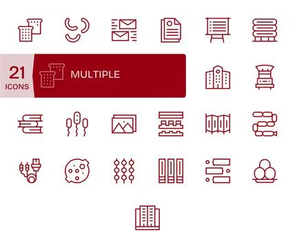 Multiple Vector Icon Collection featuring 25 Pixel Optimized 128x128 Regula.. 스톡 일러스트