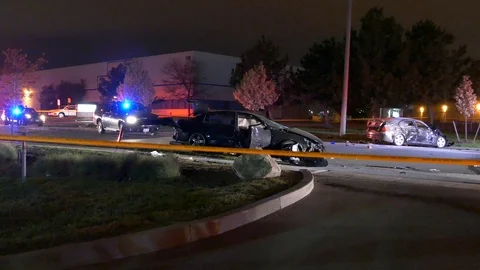 Multiple vehicle accident with crews on scene - 24fps 1080p Stock Footage 91924183