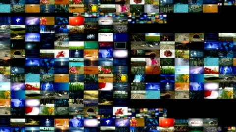 Multiple video in one screen HD 1080 Stock Footage 117465724