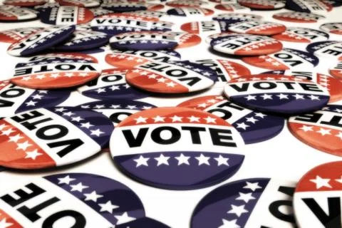 Multiple vote pins. Stock Illustration