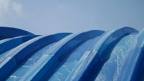 Multiple water-sliders Video stock 118490439