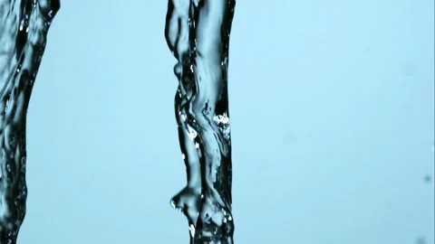 Multiple water streams splashing and merging together slowly Stock Footage 326749571