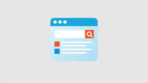 Multiple web browser window search interface icons on black background Stock Footage 345712215