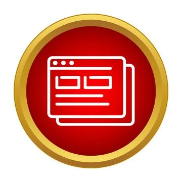 Multiple web pages browser interface icon design Illustrazione stock