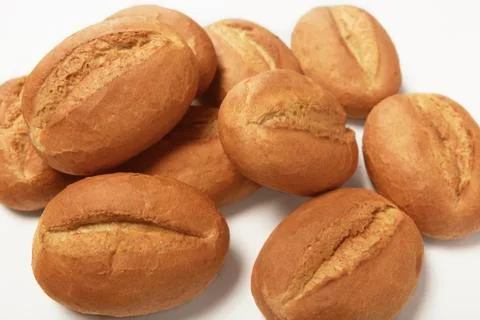 Multiple wheat bread roll buns 写真素材