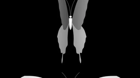 Multiple white 3D butterflies with wings in motion Stock Footage 73246406