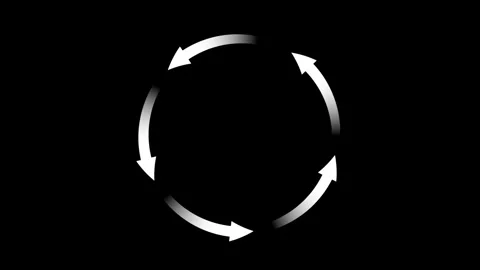 Multiple white arrows rotating in a loop Stock Footage 275168760