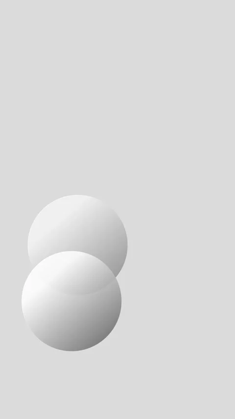 Multiple white spheres bouncing on solid gray background. gray balls on a gray Stock Footage 302016614
