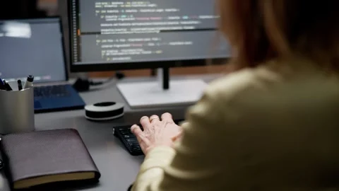 Multiple Women Developers: A Programmer's Journey Stock Footage 256347254
