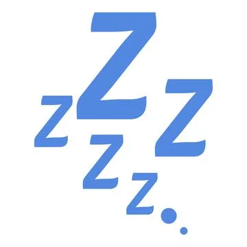 Multiple z letters representing sleeping and snoring 스톡 일러스트