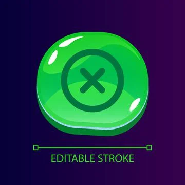 Multiplication action glossy ui button with linear icon Stock Illustration