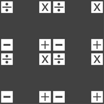 Multiplication, division, plus, minus icon Math symbol Mathematics. Seamless  イラスト素材