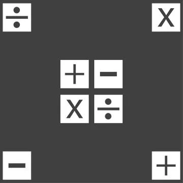 Multiplication, division, plus, minus icon Math symbol Mathematics. Seamless pat イラスト素材