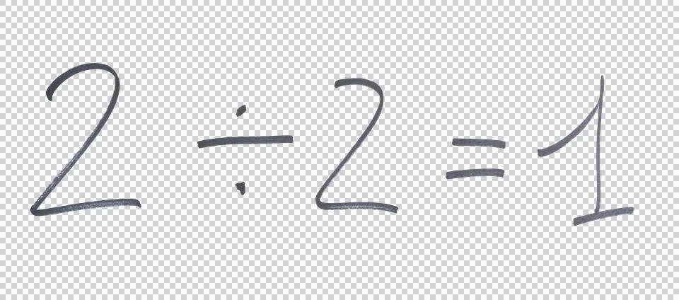 A multiplication drawn with a black marker Stock Illustration
