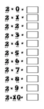 Multiplication table of 3. Stock Illustration