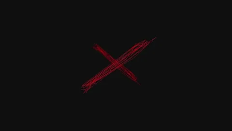 Multiplication x cross sign symbol icon design Stock Footage 302004369