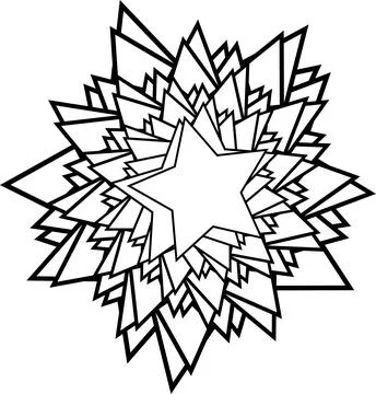 Multiplied Star Vector Stock Illustration