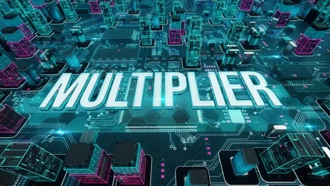 Multiplier digital technology hi-tech concept Stock Footage 109440835