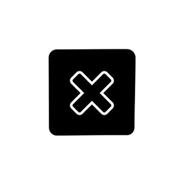 Multiply black simple vector icon Stock Illustration