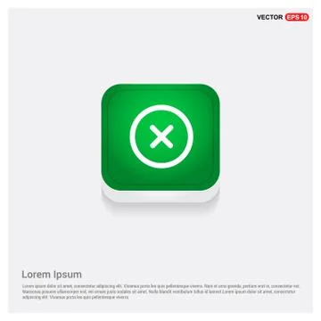 Multiply Math icon Green Web Button Stock Illustration
