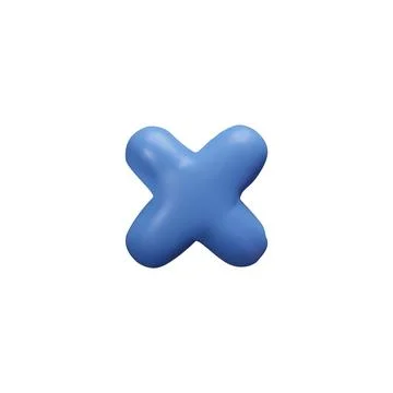Multiply Math operation 3D plastic style vector icon, mathematic blue symbol Stock Illustration