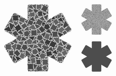Multiply math operation Mosaic Icon of Ragged Elements Stock Illustration