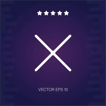 Multiply vector icon Illustrazione stock