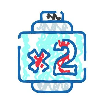 Multiplying opportunity earning double bonus on screen Stock Illustration