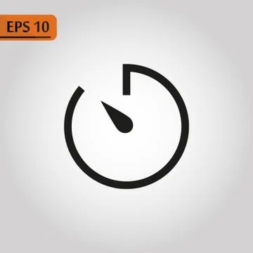 Multiporpuse guage black corcle Icon,  illustration isolated on white backgro Stock Illustration