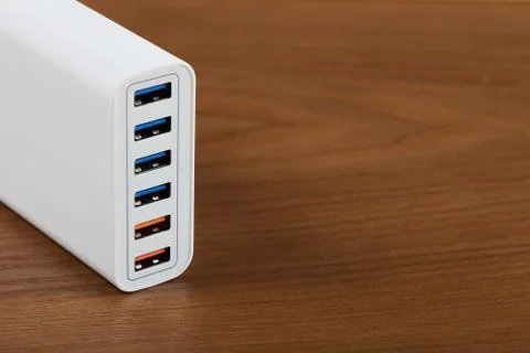 Multiport charging station Stock Photos