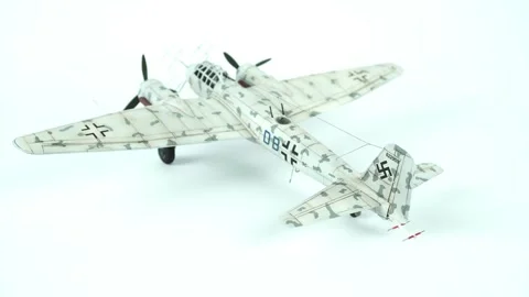 Multipurpose Aircraft of World War II Ju 88 in the Background. Video stock 295453849
