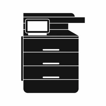 Multipurpose device, fax, copier and scanner icon 库存插图