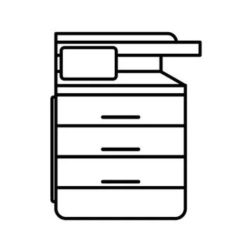 Multipurpose device, fax, copier and scanner icon Stock Illustration