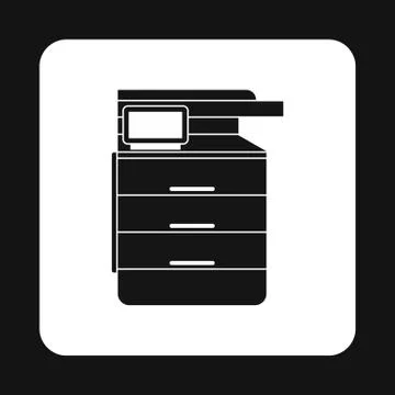 Multipurpose device, fax, copier and scanner icon 库存插图