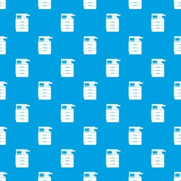 Multipurpose device, fax, copier and scanner pattern seamless blue Stock Illustration