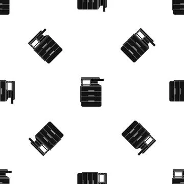 Multipurpose device, fax, copier and scanner pattern seamless black 스톡 일러스트