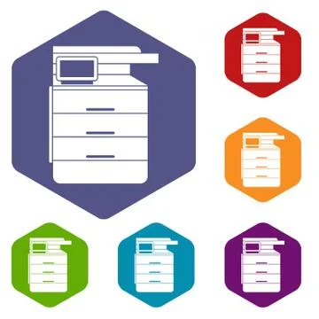 Multipurpose device icons set Stock Illustration