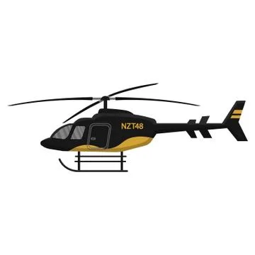 Multipurpose helicopter icon isolated on white background, air transport Stock Illustration