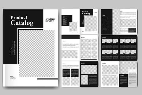 Multipurpose product catalog template and product showcase catalogue design.. Stock Illustration