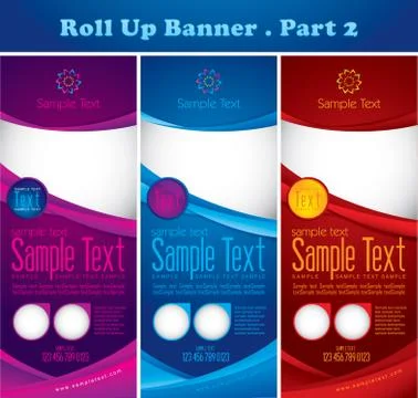 Multipurpose roll up banner Stock Illustration
