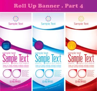 Multipurpose roll up banner Stock Illustration