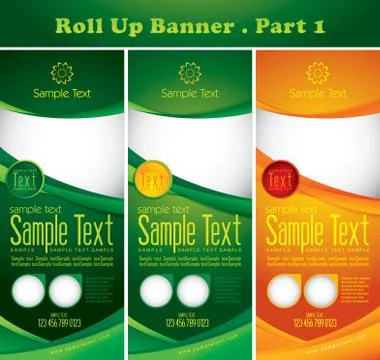 Multipurpose roll up banner Stock Illustration