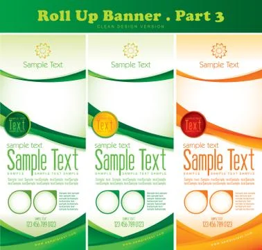 Multipurpose roll up banner Stock Illustration
