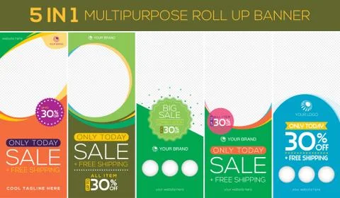 Multipurpose roll up banner Stock-Illustration