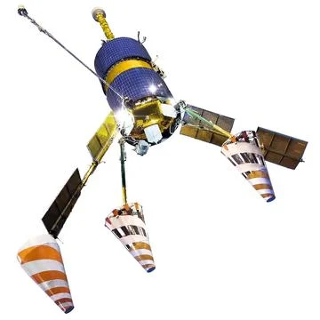 Multipurpose space communications satellite Stock Illustration