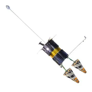 Multipurpose space communications satellite Stock Illustration