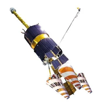 Multipurpose space communications satellite Stock Illustration